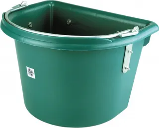 Comedero Portatil Caballos Verde con Asa