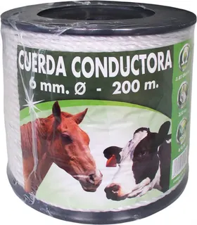 Cordon Nylon Conductor para Pastor Electrico 6 mm
