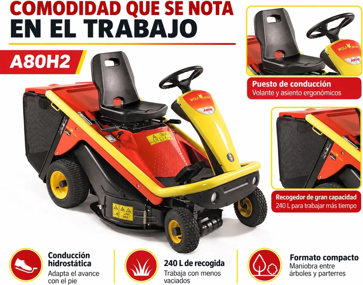 Tractor Cortacesped Outils Wolf  A80H2 — foto 6