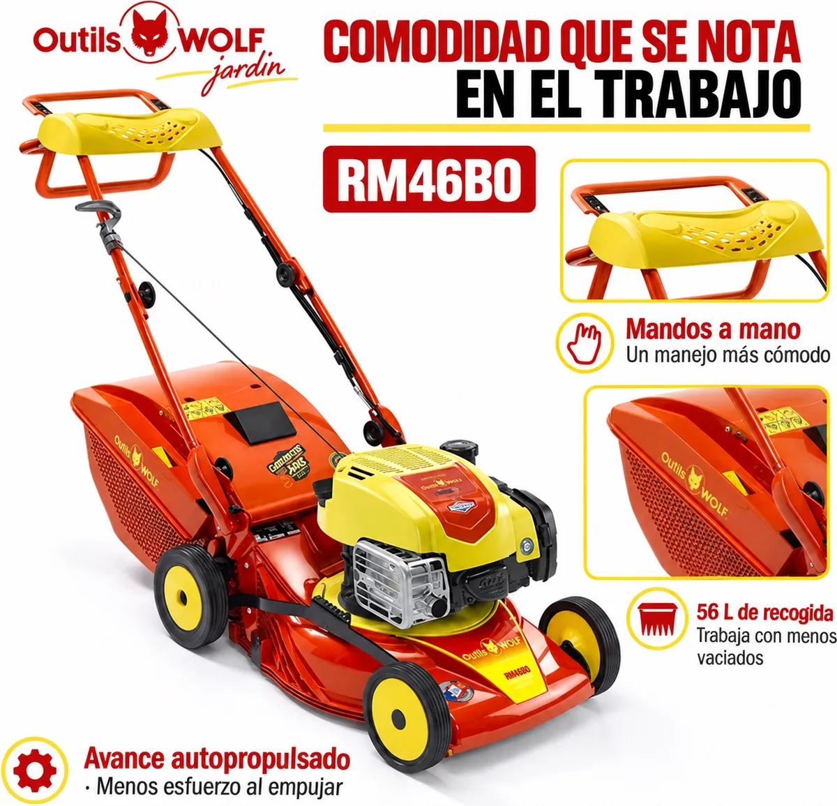 Cortacesped Outils Wolf Rm46BO — foto 6