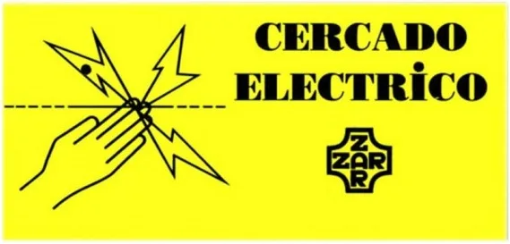 Cartel de Señalizacion de Cerca Electrica