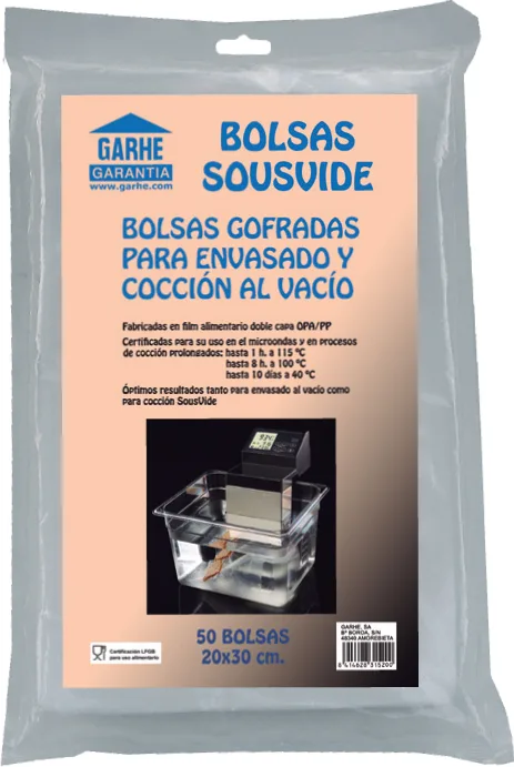 Paquete 50 Bolsas Gofrada Cocción Envasado Al Vacio 30x40cm