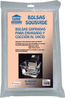 Paquete 50 Bolsas Gofrada Cocción Envasado Al Vacio 30x40cm