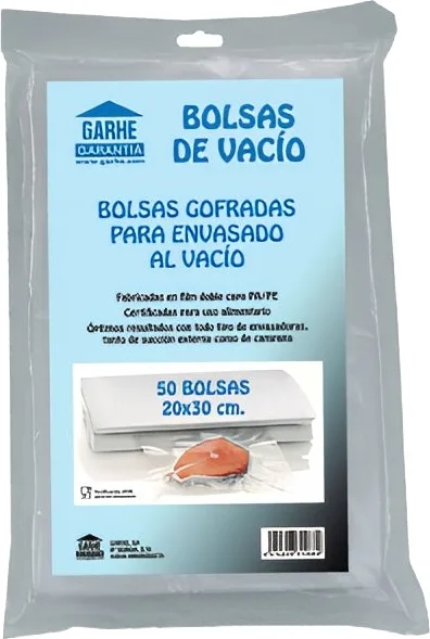 Paquete 50 Bolsas Gofrada Envasado Al Vacio 20x40 cm