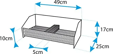 Cesta Metalica Quemador de Pellets 49x25x17 cm — foto 6