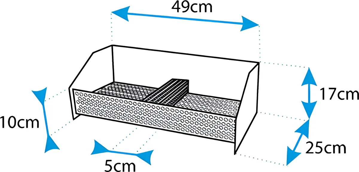 Cesta Metalica Quemador de Pellets 49x25x17 cm — foto 5