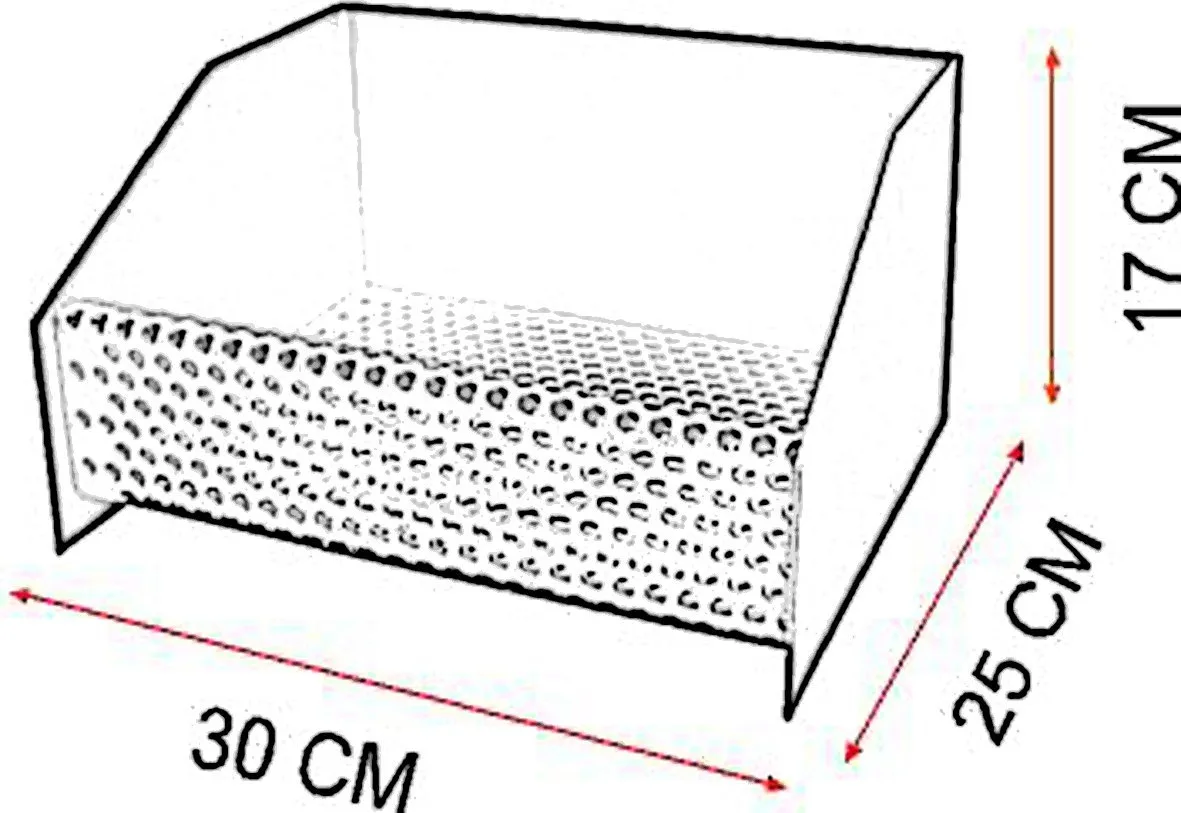 Cesta Metalica Quemador de Pellets 30x25x17 cm — foto 2