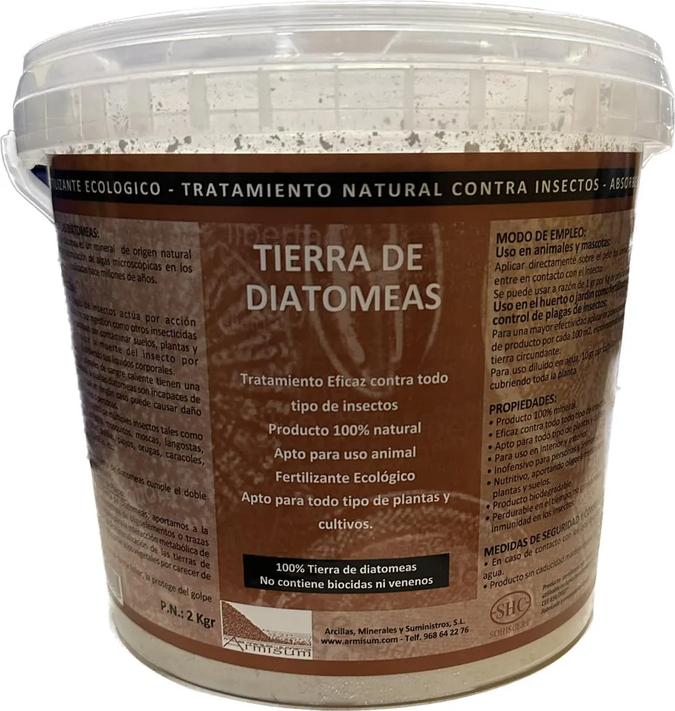 Tierra de Diatomea Cubo Micronizada 2 kg