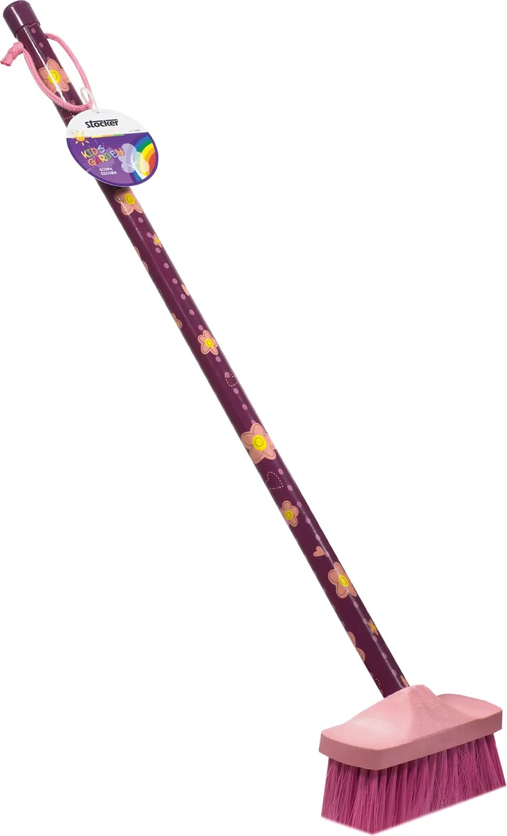 Escoba Cepillo Kids Garden Rosa