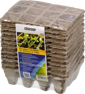 Set 12 Uds Semillero Fibra Turba Biodegradables 12 Huecos