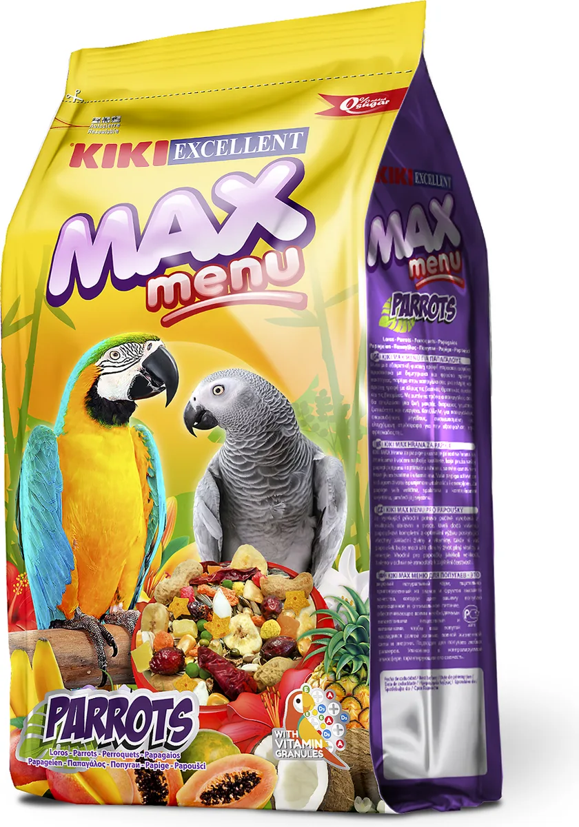 Kiki Max Menu Loros y Cotorras 1 Kg