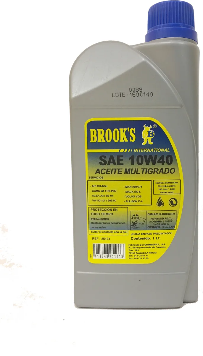 Aceite Lubricante Sae 10w40 1 litro