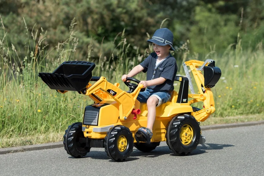 Tractor Cat con Bulldozer y Excavadora Rolly Toys Juguete — foto 6