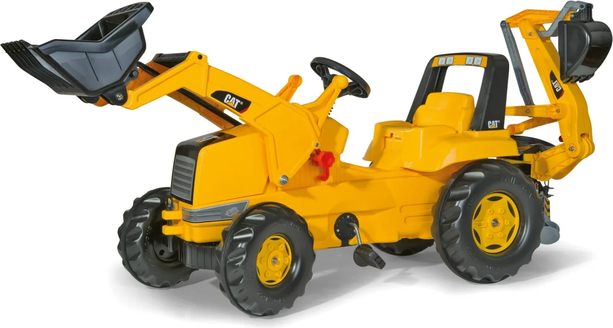 Tractor Cat con Bulldozer y Excavadora Rolly Toys Juguete
