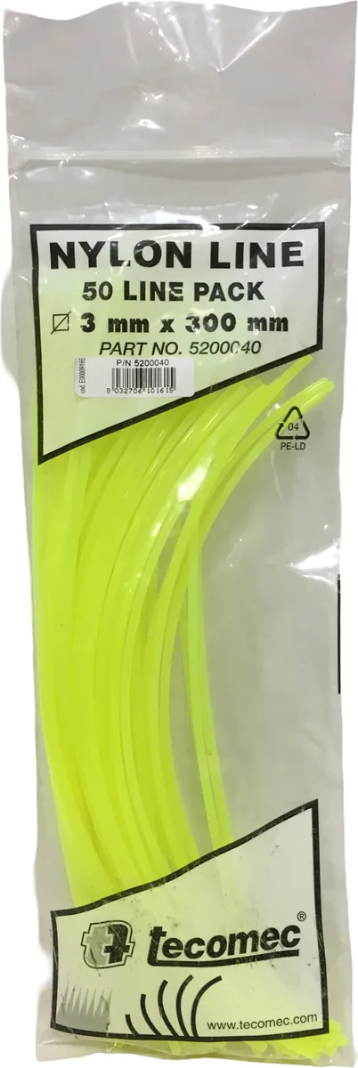 Hilo Desbrozadora Cuadrado Trimmer 50 Piezas 3,3mm