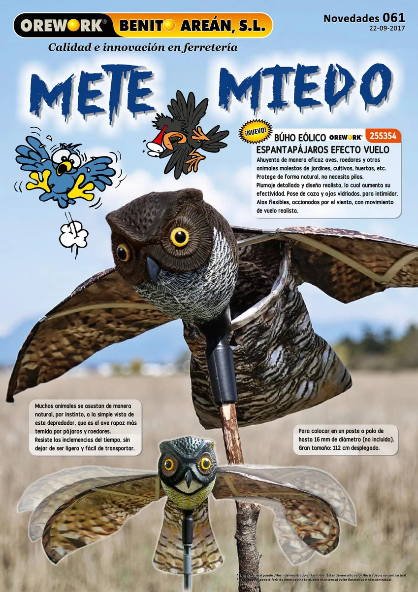 Buho Espantapajaros Orework Efecto Vuelo — foto 5