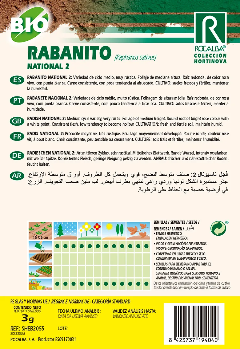 Semilla Ecologica Rabanito National 2 — foto 2