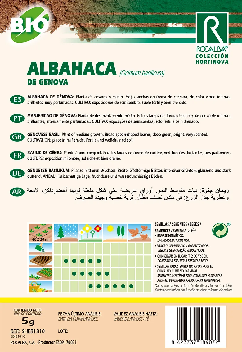 Semilla Ecologica Albahaca de Genova — foto 2