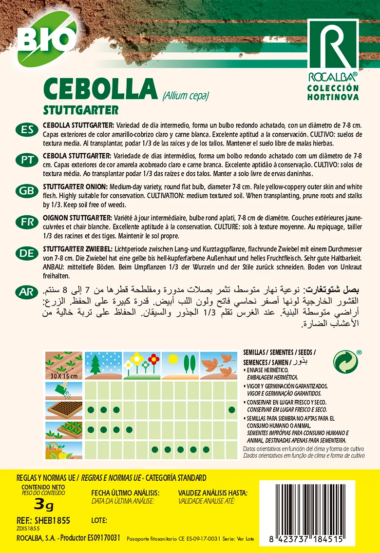 Semilla Ecologica Cebolla Stuttgarter — foto 2