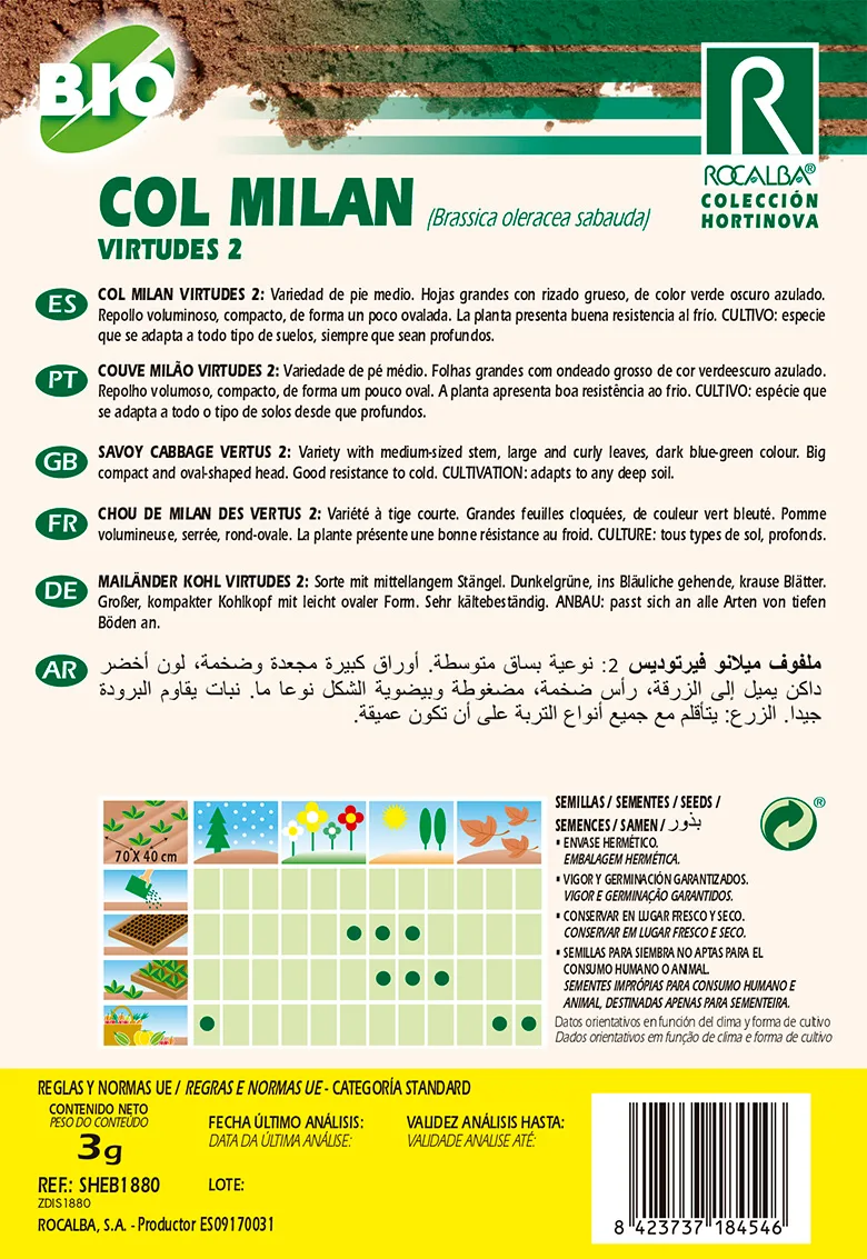 Semilla Ecologica Col Milan Virtudes 2 — foto 2