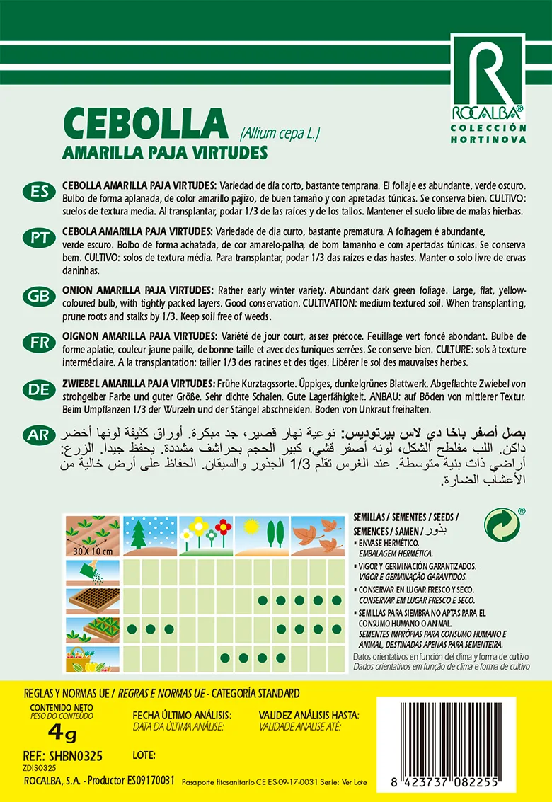 Semilla Cebolla Amarilla Paja de Las Virtudes 4 Gr — foto 2