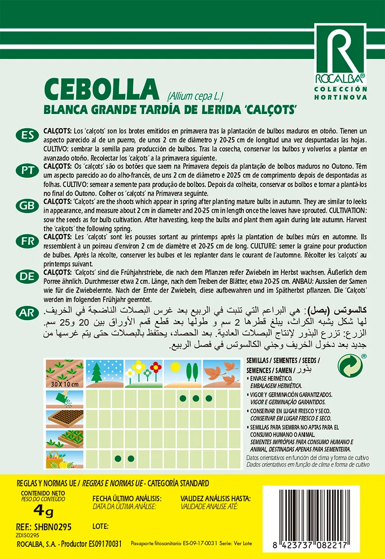 Semilla Cebolla Blanca Grande T. Lerida (Calçot) — foto 2
