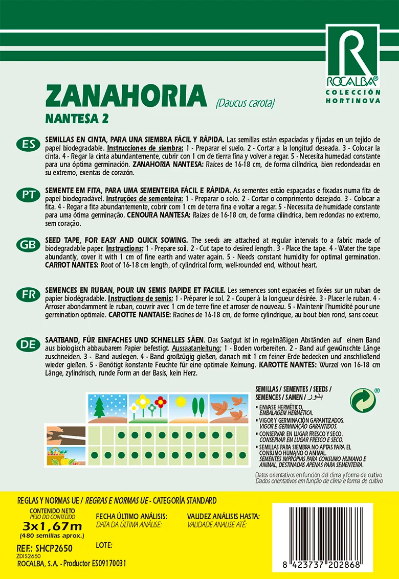 Semilla Cinta Zanahoria Nantesa 2 — foto 2