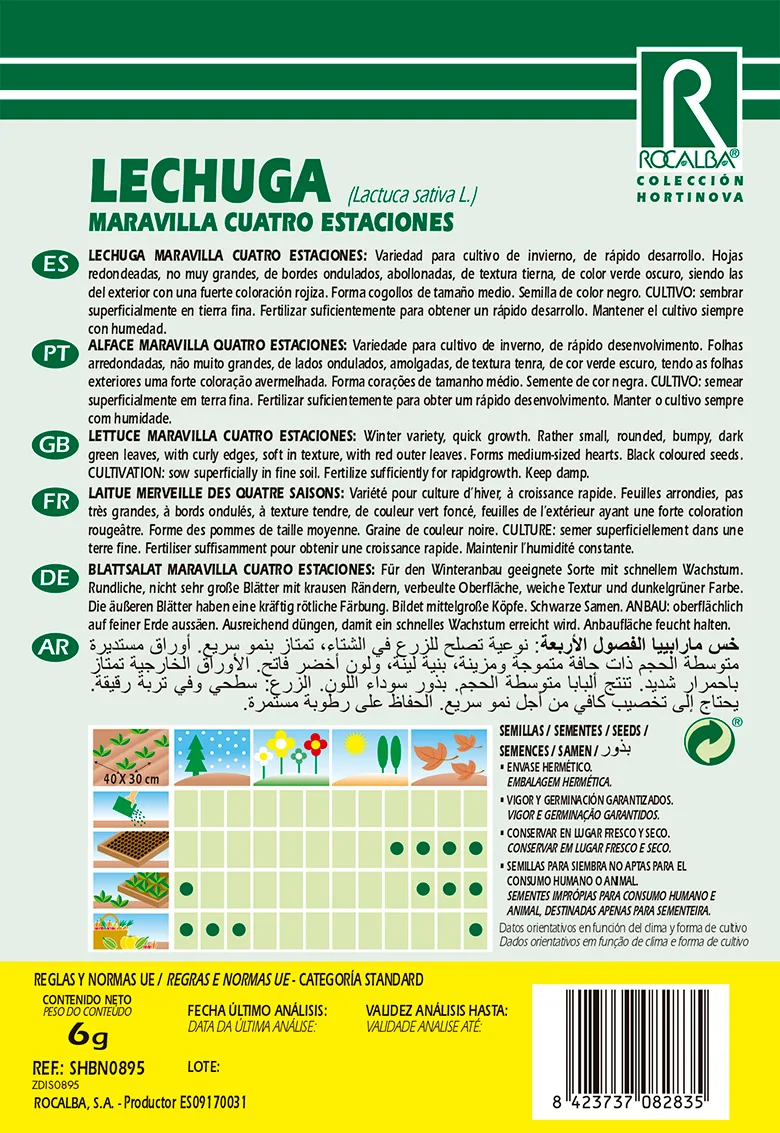 Semilla Lechuga Maravilla Cuatro Estaciones — foto 2