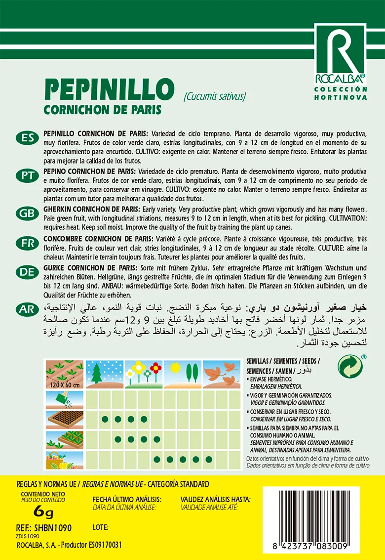 Semilla Pepinillo Cornichon de Paris — foto 2