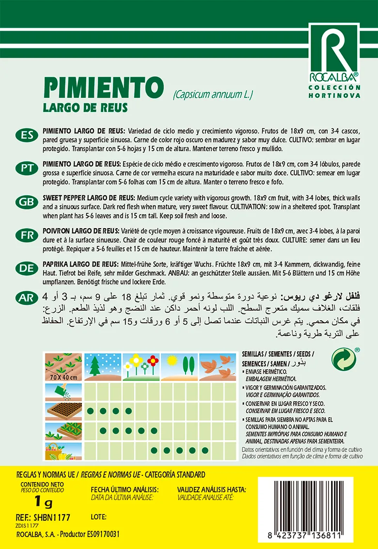 Semilla Pimiento Largo de Reus — foto 2