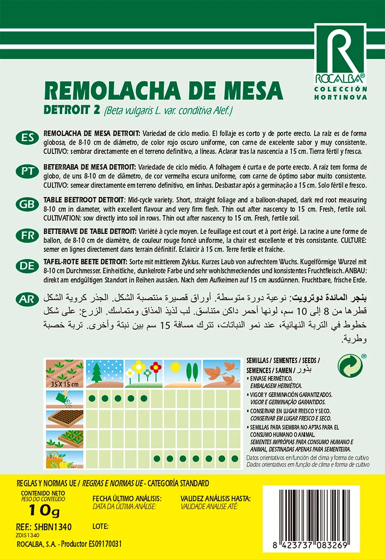 Semilla Remolacha de Mesa Detroit 2 — foto 2
