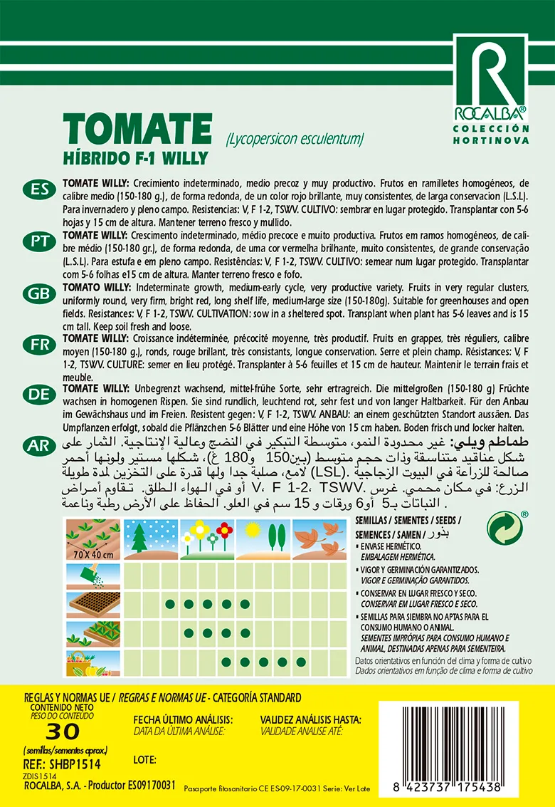 Semilla Profesional Tomate Hibrido F1 Touring — foto 2