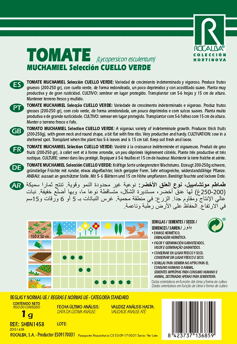 Semilla Tomate Muchamiel Seleccion Cuello Verde — foto 2