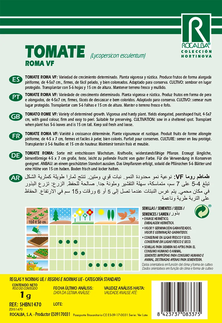 Semilla Tomate Roma Vf — foto 2
