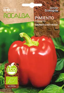 Semilla Ecologica Pimiento Quadrato Dasti Rosso