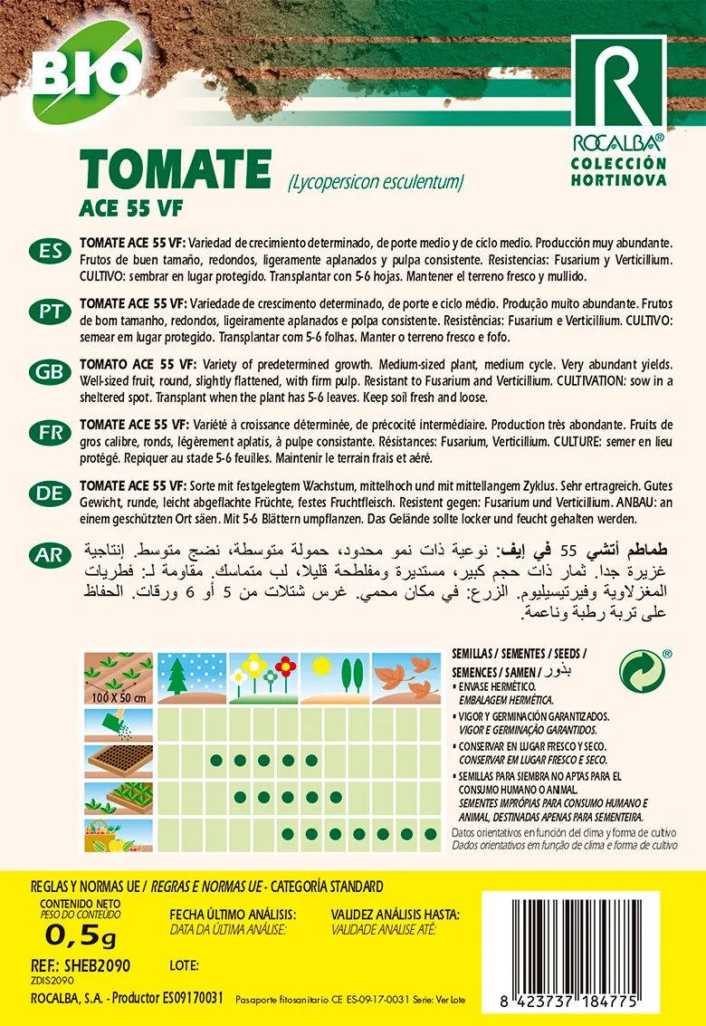 Semilla Ecologica Tomate Ace 55 Vf — foto 2