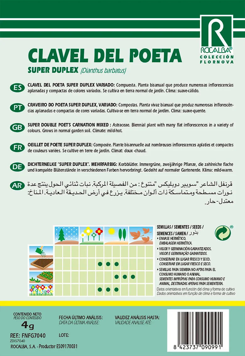 Semilla Clavel de Poeta Super Duplex Variado — foto 2