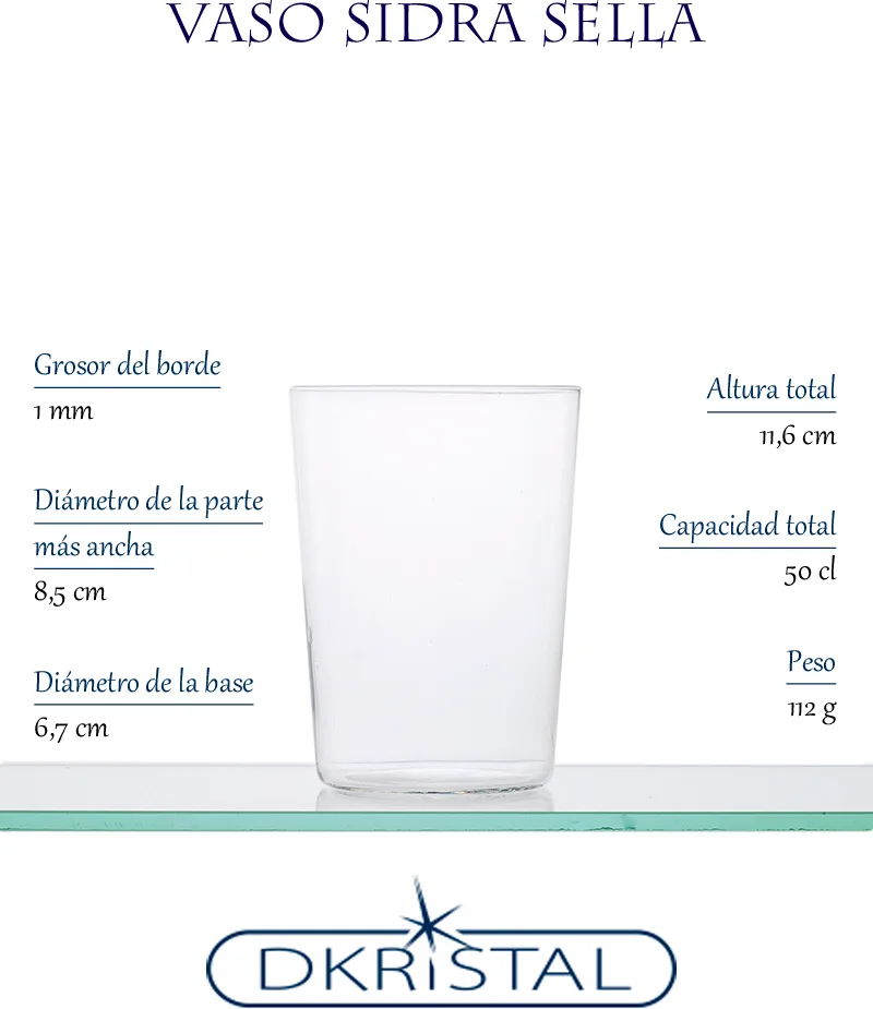 Vaso Sidra Extrafino Sella 50 Cl Caja 6 Unidades — foto 2