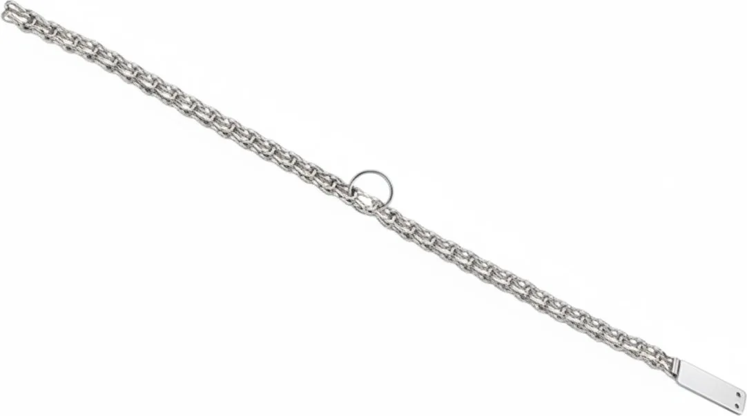 Collar Hierro Cromado Chapa 40 x 2 cm