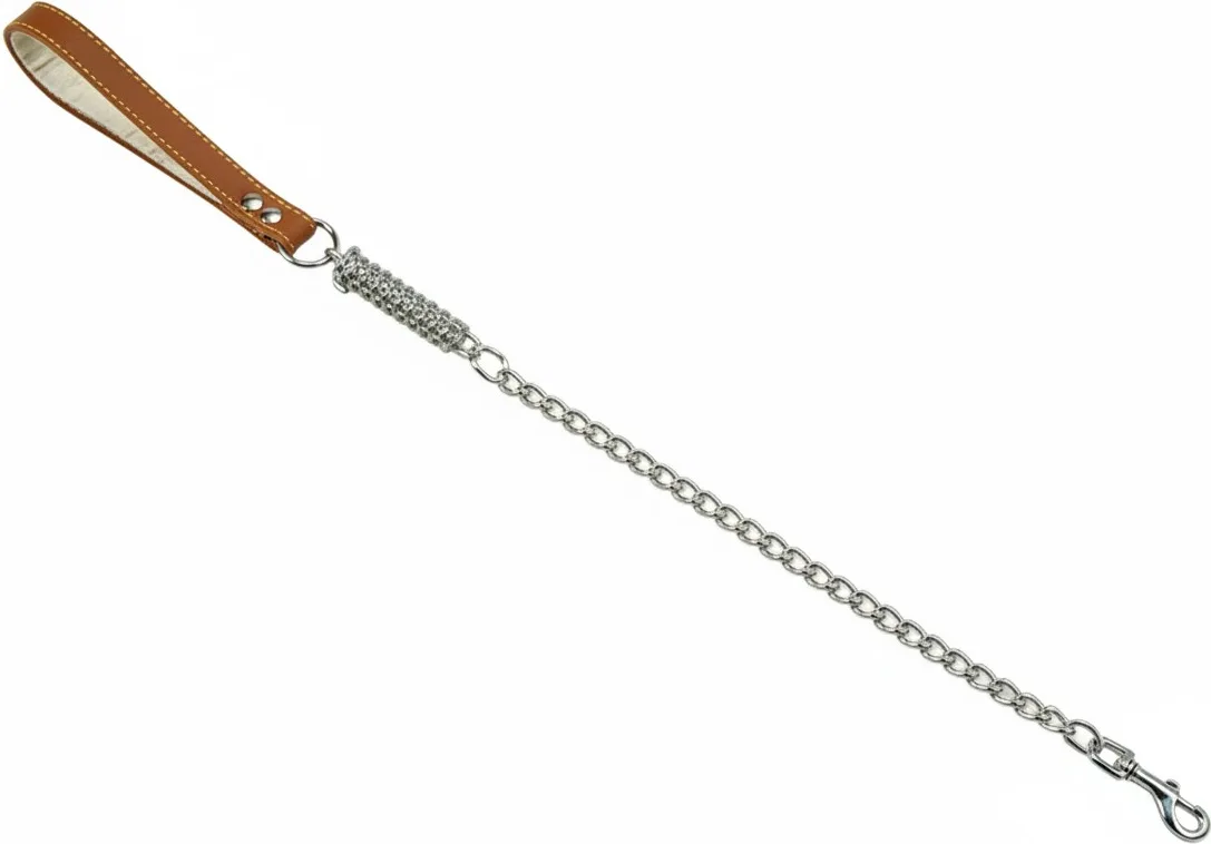 Manopla Cuero Silero Ramal Cromado Muelle 100 x 4