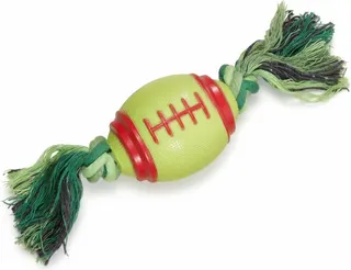 Mordedor Algodon 28cm+pelota Caucho 8cm