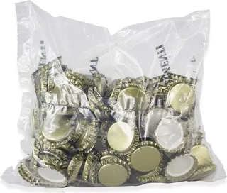 Chapas Botella Cerveza Oro 26 mm 100 Unidades