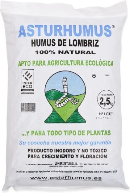 Humus de Lombriz Asturhumus 2,5 Kg