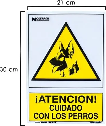 Cartel Cuidado con los Perros 30x21 — foto principal