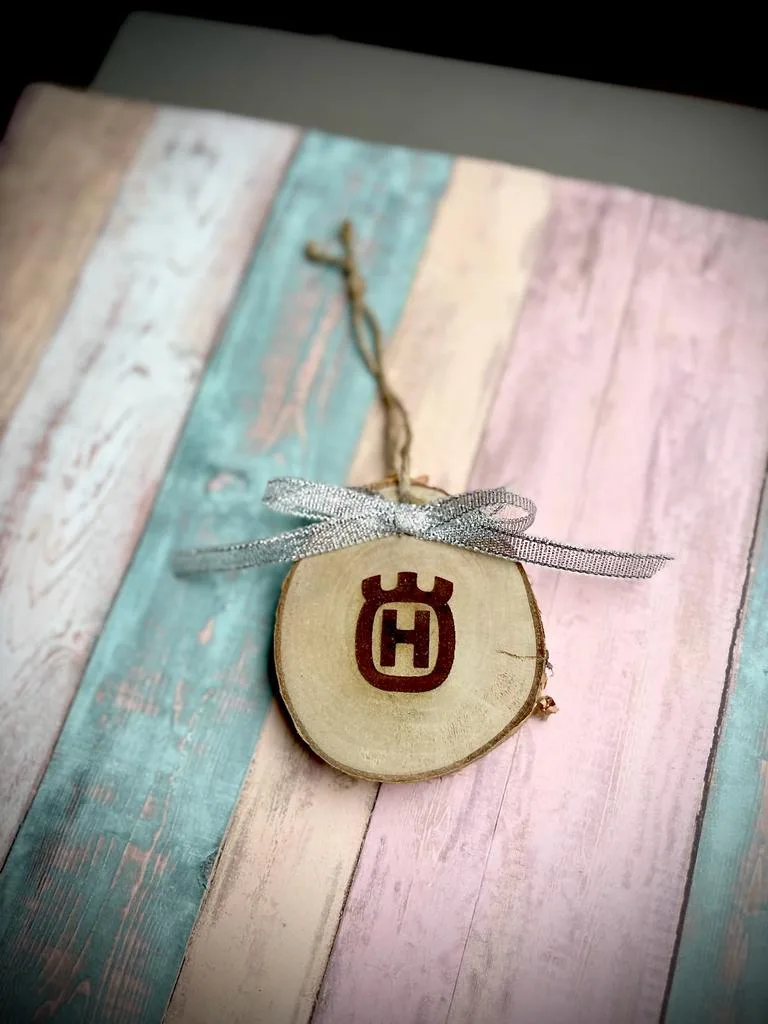 Rodaja Madera Adorno Navidad Husqvarna — foto 2