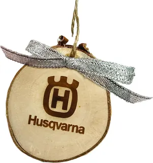 Rodaja Madera Adorno Navidad Husqvarna