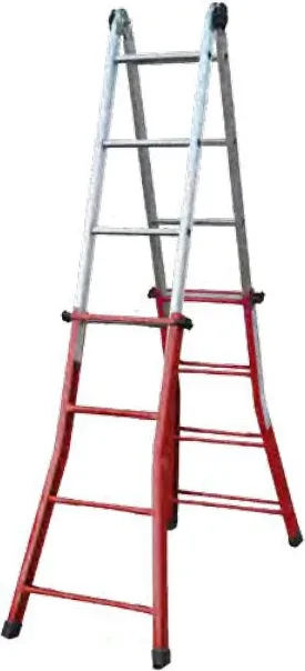 Escalera Telescopica de Tijera Extensible Hierro-aluminio 8 + 8 — foto 2