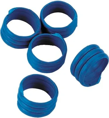Marca Espiral Gallinas Azul 16mm 20uds — foto 2