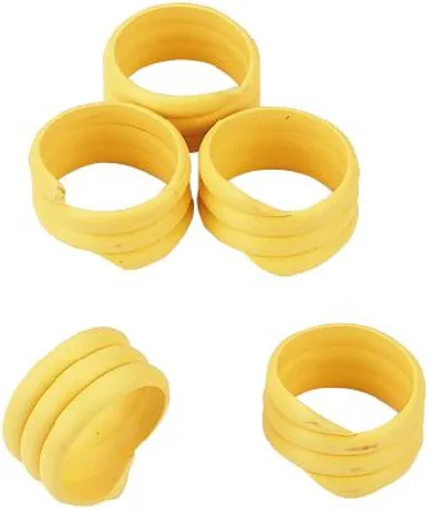 Marca Espiral Gallinas 16mm Amarillo 20 Unidades