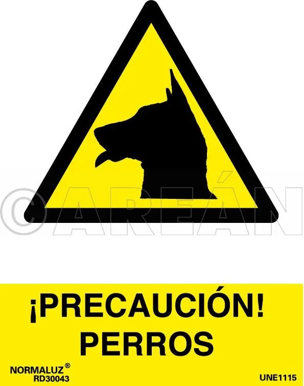 Señal Cuidado con Perro 20x29x30